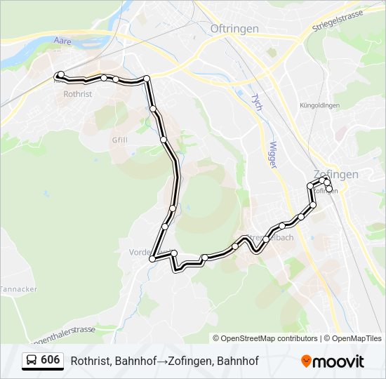 606 Bus Line Map
