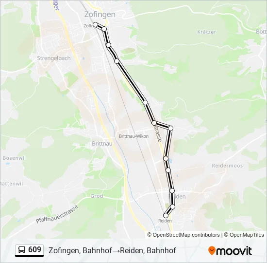 609 Bus Line Map