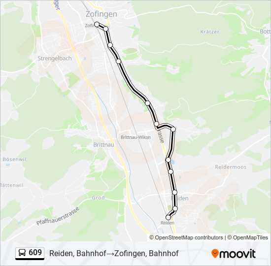 609 Bus Line Map