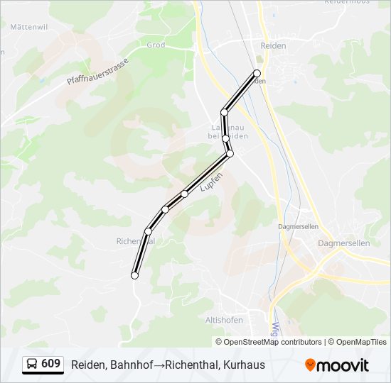 609 Bus Line Map