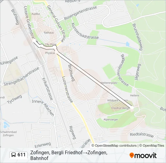 611 Bus Line Map