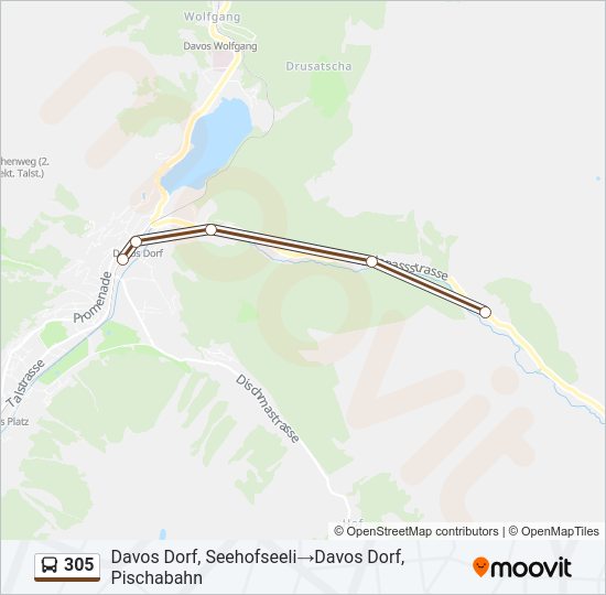 305 Bus Line Map
