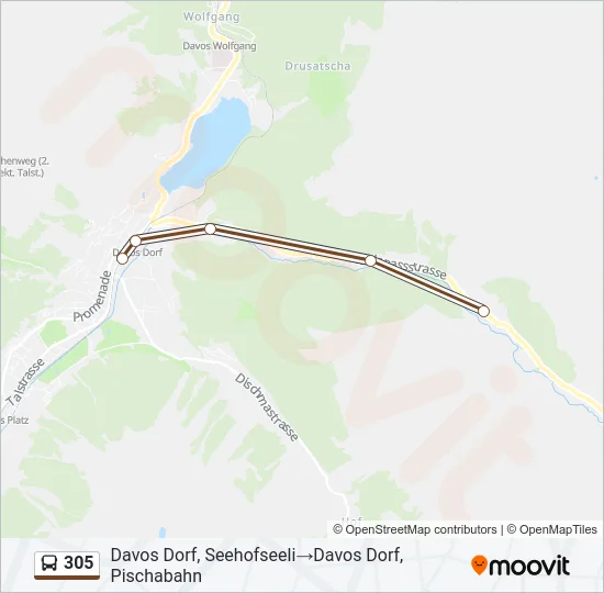 305 Bus Line Map
