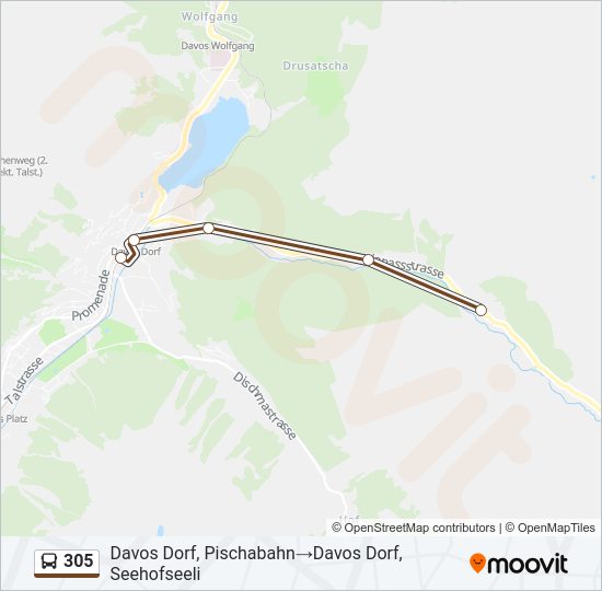 305 Bus Line Map