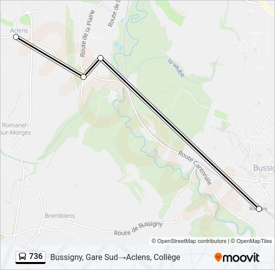 736 Bus Line Map