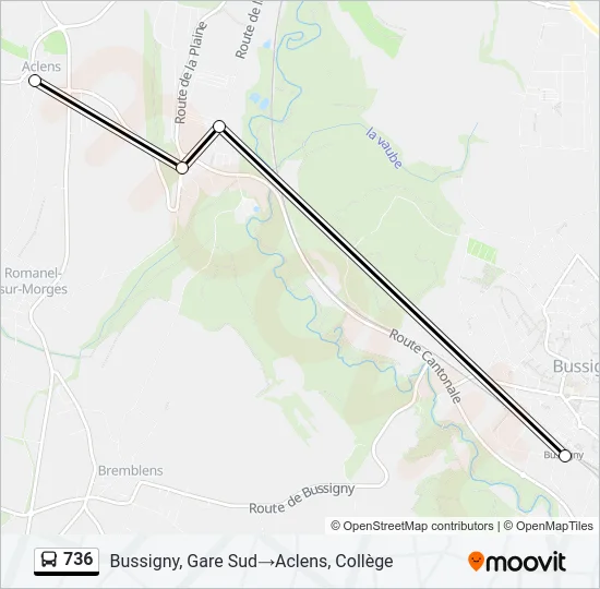 736 Bus Line Map