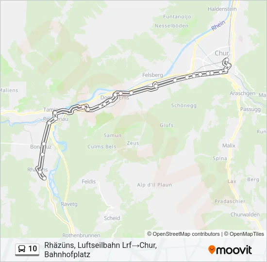 10 Bus Line Map