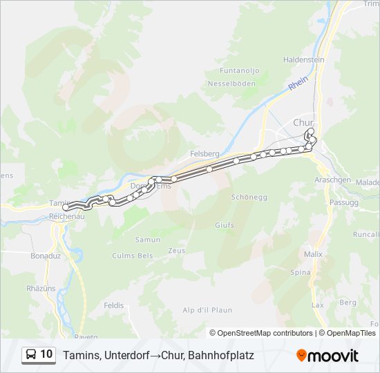 10 bus Line Map