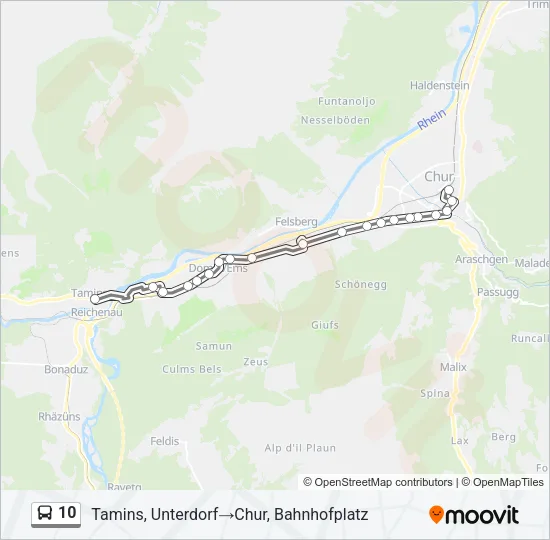 10 Bus Line Map