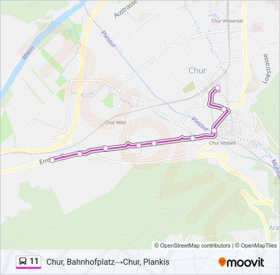 11 Bus Line Map