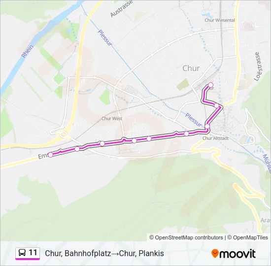 11 Bus Line Map