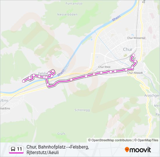 11 Bus Line Map