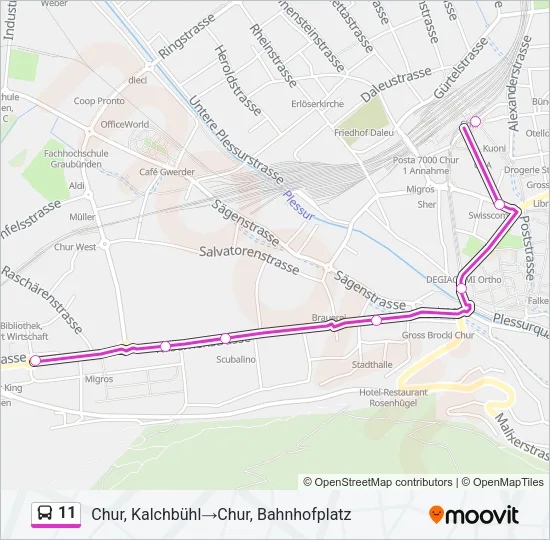 11 Bus Line Map