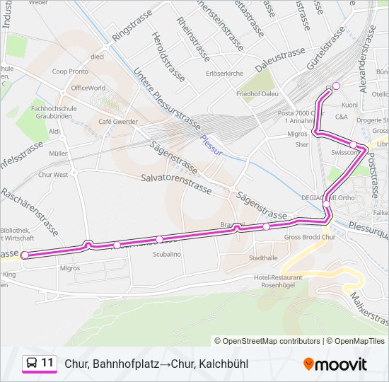 11 Bus Line Map