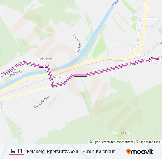 11 Bus Line Map