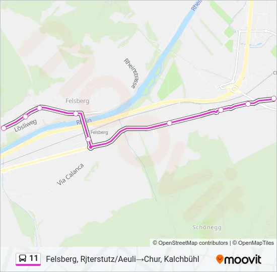 11 Bus Line Map
