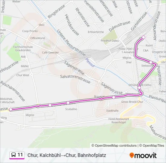 11 Bus Line Map