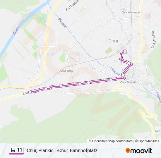 11 Bus Line Map