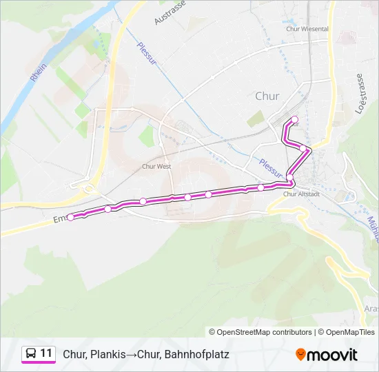 11 Bus Line Map