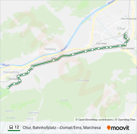 12 Bus Line Map