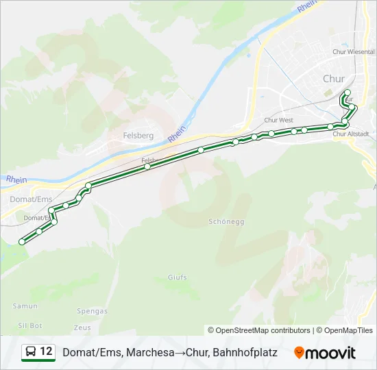 12 Bus Line Map