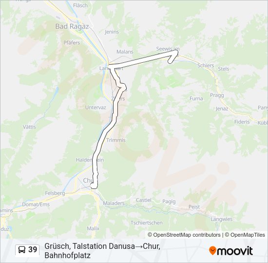 39 Bus Line Map