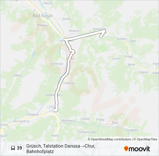 39 Bus Line Map