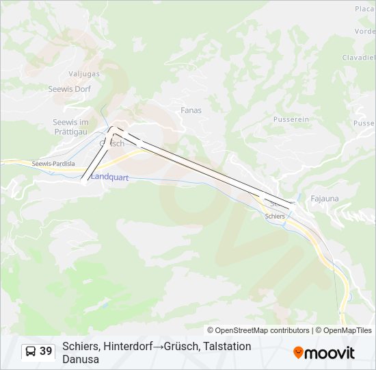 39 Bus Line Map