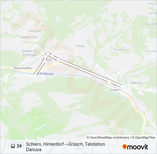 39 Bus Line Map