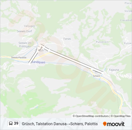 39 Bus Line Map