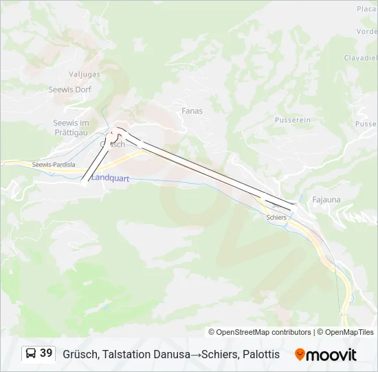 39 Bus Line Map