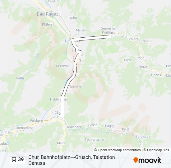 39 Bus Line Map