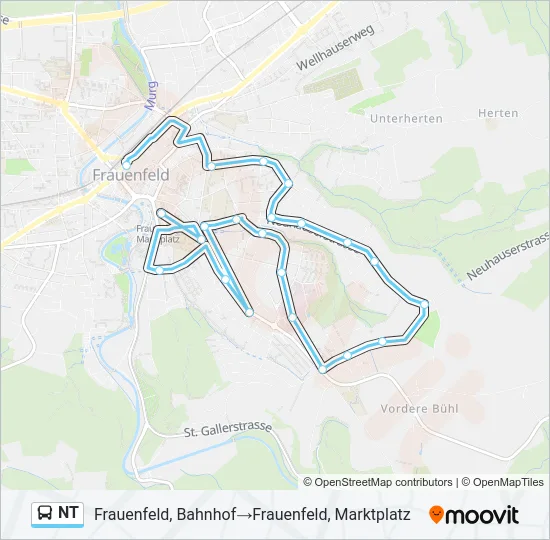 NT Bus Line Map