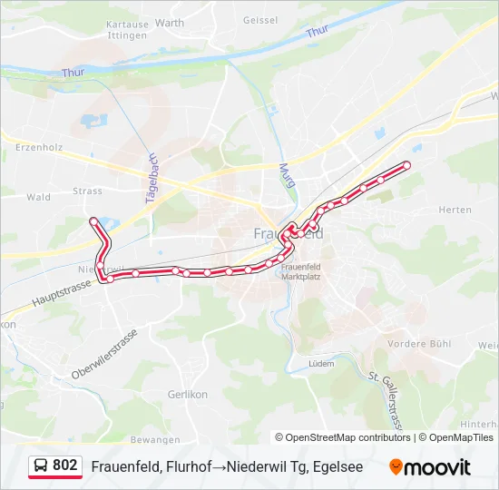 802 Bus Line Map