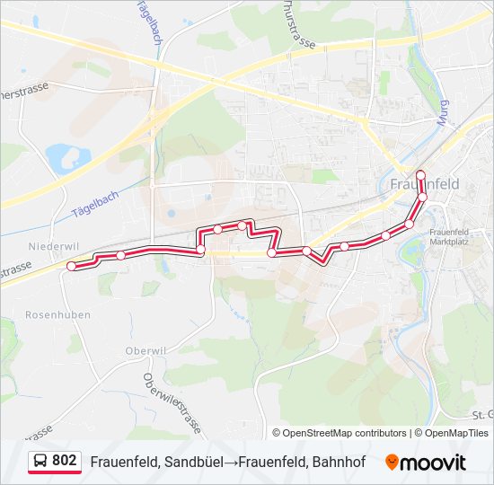 802 Bus Line Map