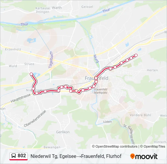 802 Bus Line Map