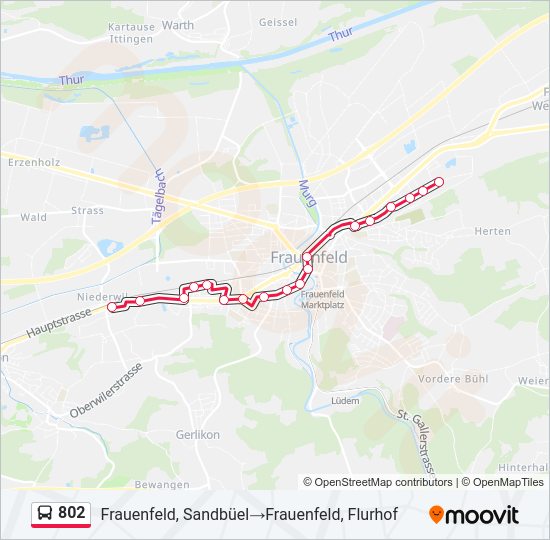 802 Bus Line Map