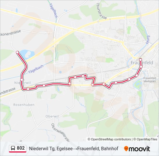 802 Bus Line Map