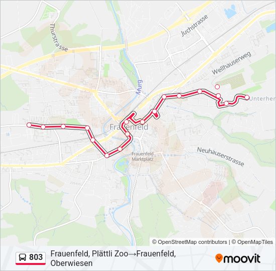 803 Bus Line Map