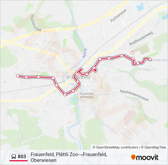 803 Bus Line Map