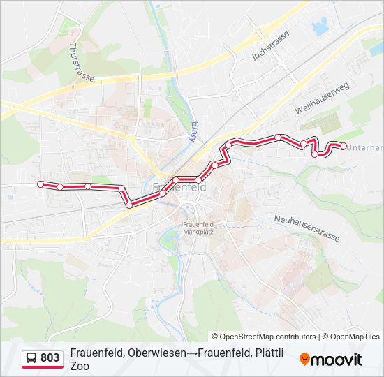 803 Bus Line Map