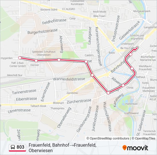 803 Bus Line Map