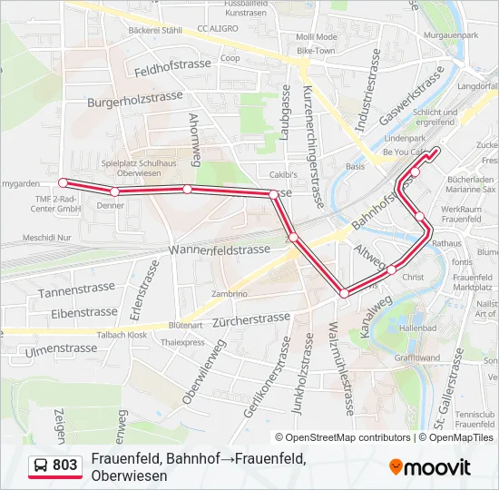 803 Bus Line Map