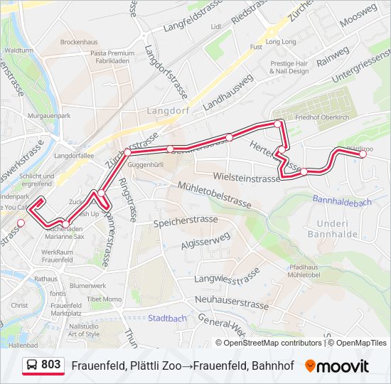 803 Bus Line Map