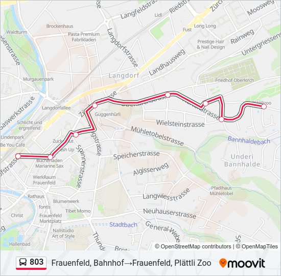 803 Bus Line Map