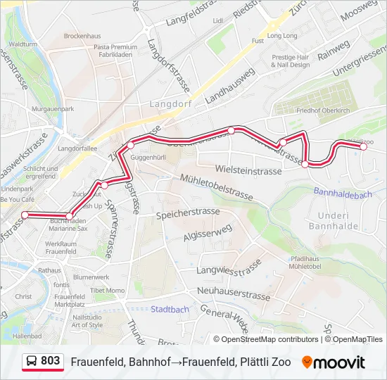 803 Bus Line Map