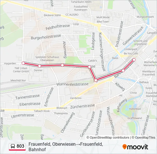 803 Bus Line Map