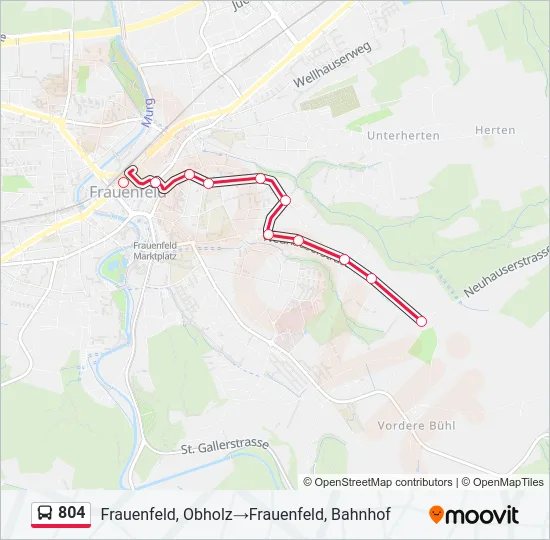 804 Bus Line Map