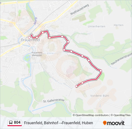 804 Bus Line Map