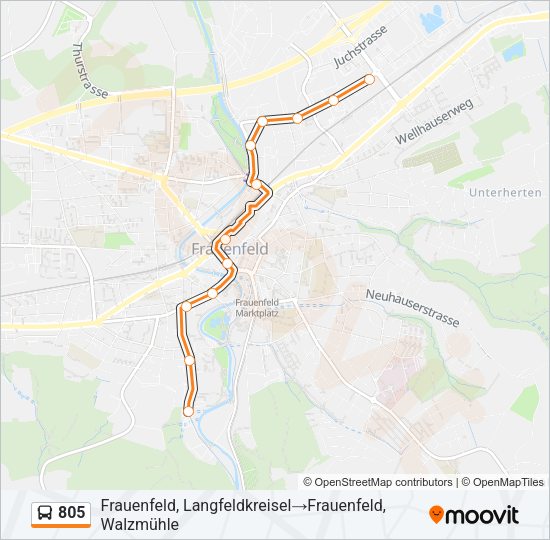 805 Bus Line Map
